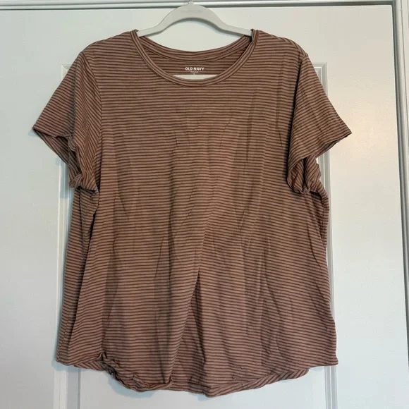 EUC Old Navy Short-Sleeve EveryWear Striped Slub-Knit T-Shirt Size XL - Picture 2 of 4